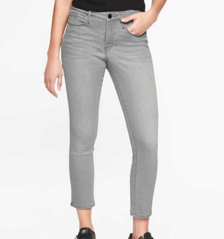 Nwt Athleta Sculptek Skinny Crop Jeans Granite 6